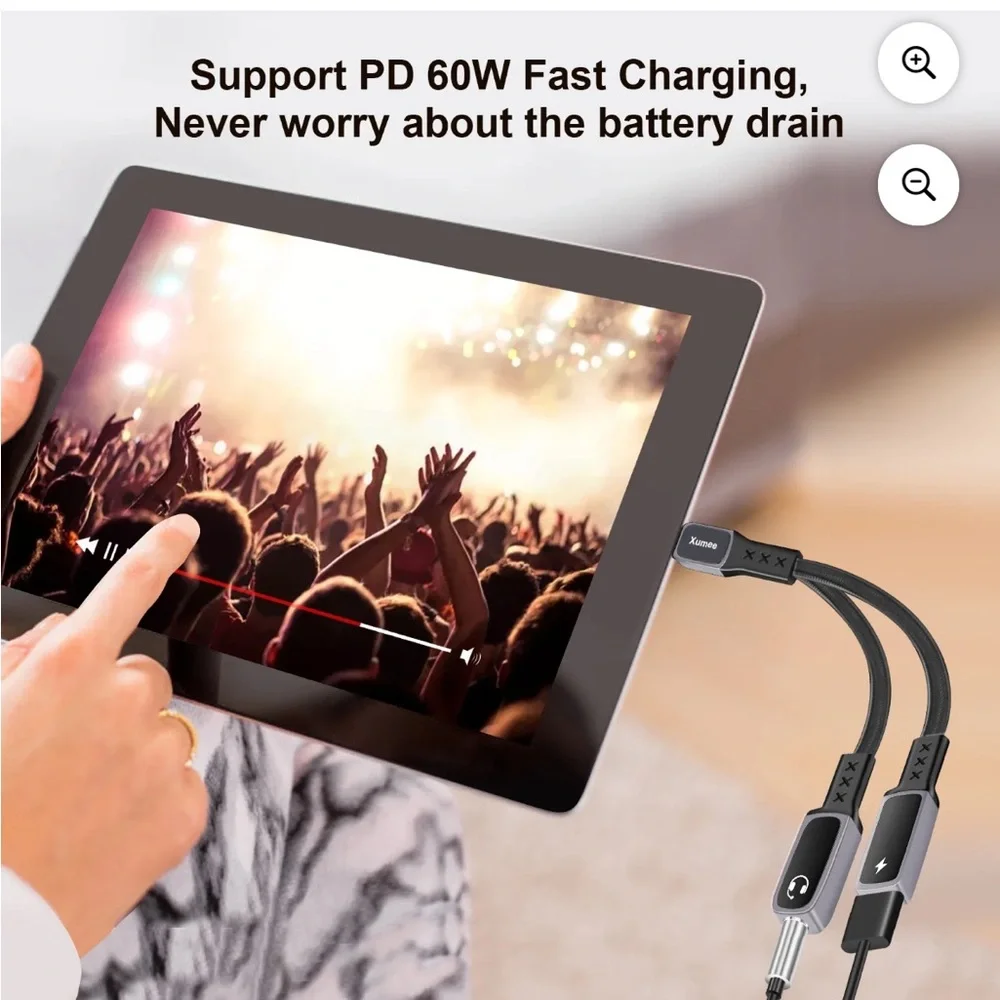 Xumee USB-C Audio and Charging Adapter